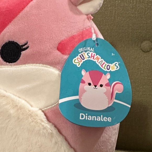 Squishmallows Pink and Cream Squirrel Plush Toy - Picture 2 of 4